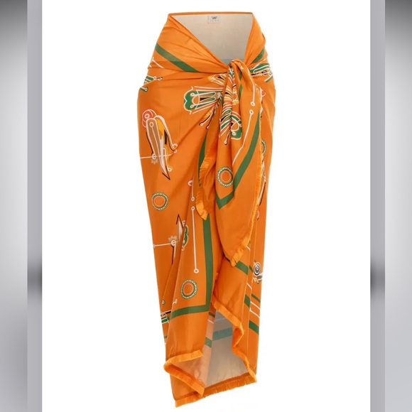 Agua by Agua Bendita Pareo Fringe Sarong - Picture 1 of 7